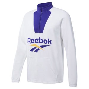 Bluza Męskie Reebok Classic Vector Quarter-Zip Białe PL 13QOLMG